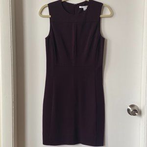 DVF (Diane Von Furstenberg) "Reona Two" Sheath Dress, Aubergine, EU 6